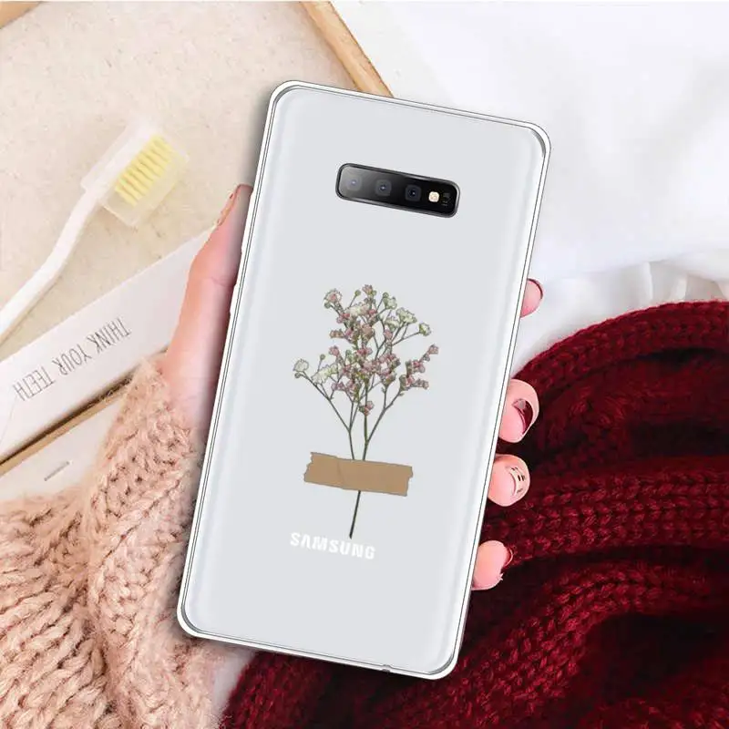 

Dried flowers Phone Case Transparent For Samsung Galaxy A 71 21s S note 8 9 10 plus 20 ultra