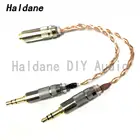 Hi-Fi однокристальный медный посеребренный 2x3,5 мм штекер до 4,4 мм сбалансированный Женский аудио-адаптер для аккорда mojo Player