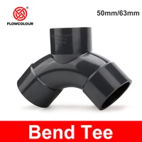 flowcolour upvc bend tee y type tee joint pvc arc tee curved tee lateral tee connector 50mm 63mm