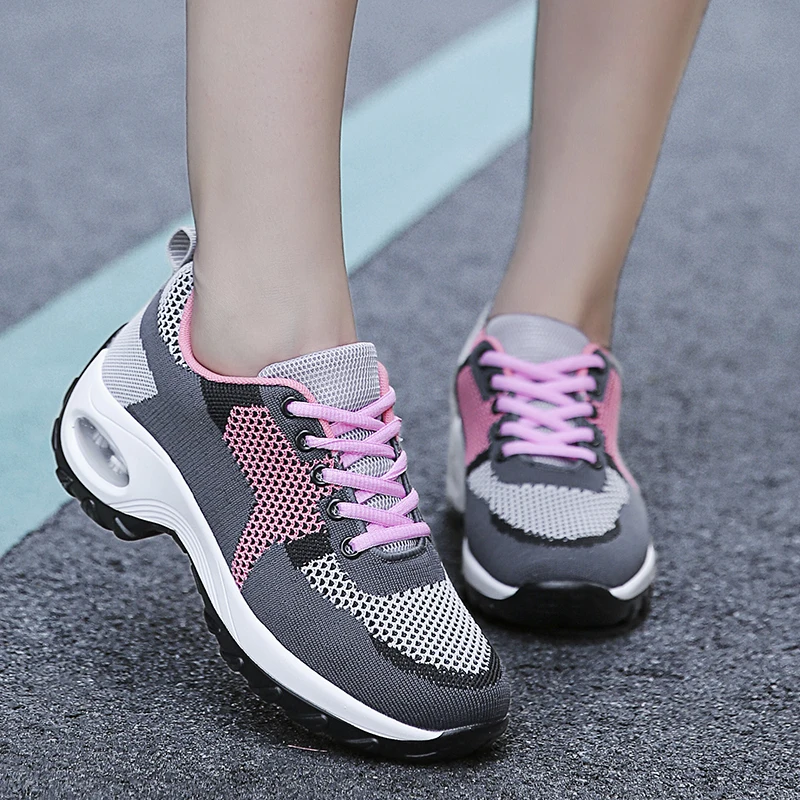 2021 Men And Women Vulcanize Shoes Sneakers Ladies 4 Colors Casual Shoes Summer Mesh Breathable Sneaker Female Zapatillas Mujer