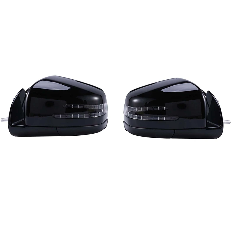 

2Pcs Power Rear View Mirror Side Door Mirror Assembly Black Left & Right