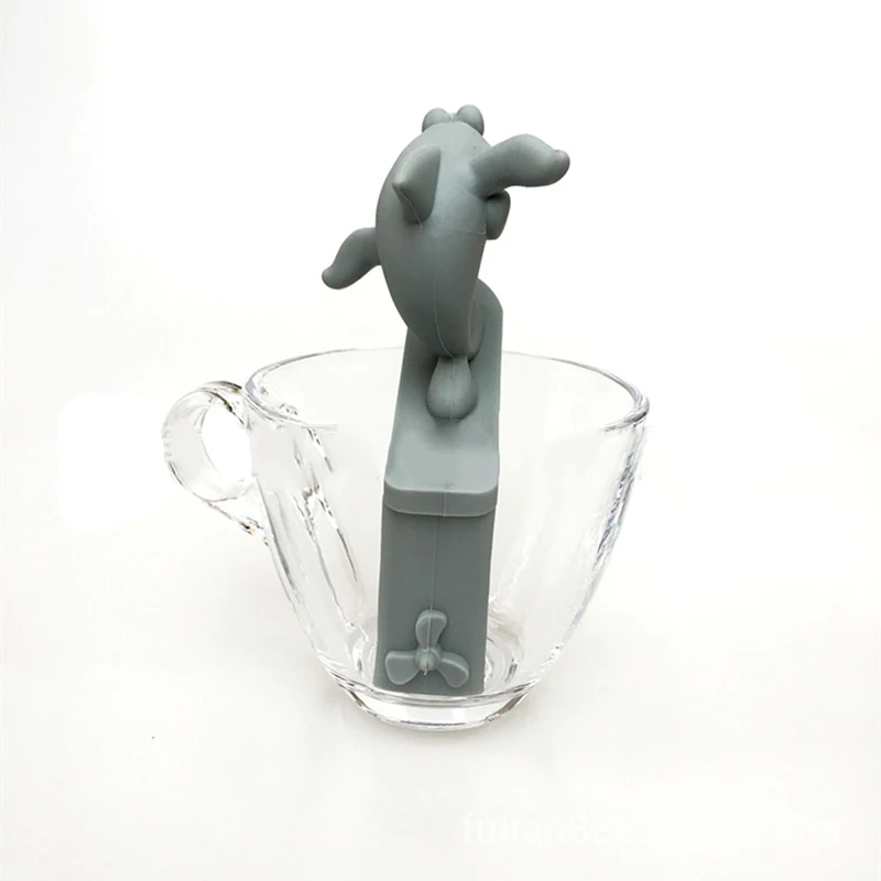 1 шт Силиконовые акулы на доске для серфинга ситечко заварки чая фильтр черного