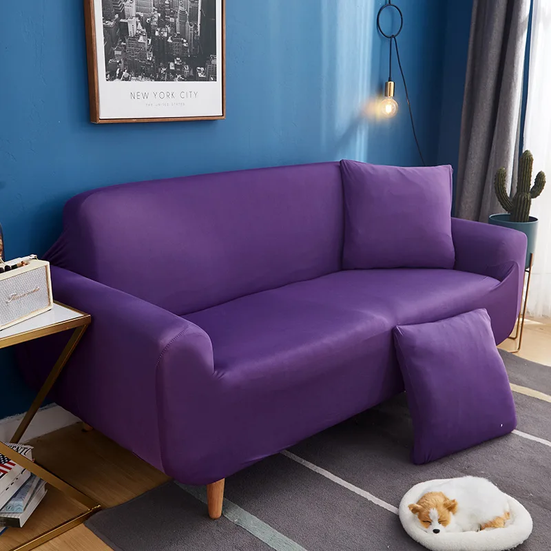 

Solid Color Sofa Cover Stretch Furniture Covers Elastic Sofa Covers For Living Room Slipcovers For Armchairs Fabric Dust Cover