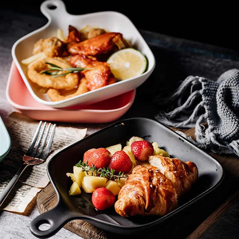 Оригинальный диск для выпечки керамическая посуда Набор глубоких тарелок в