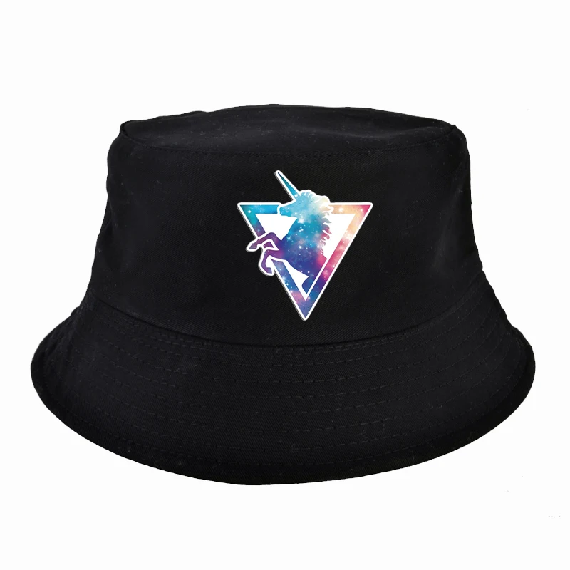 

Cartoon Starry sky Bucket Hat pop Harajuku Men Women Unisex Dabbing unicorn Fisherman Hats panama Fishing Cap bob chapeau