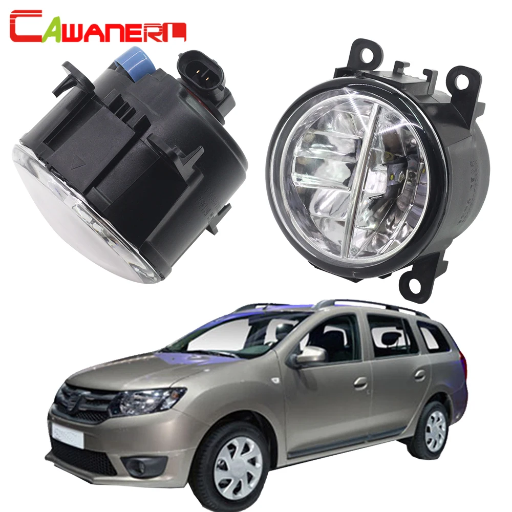 

Cawanerl 2 Pieces Car Styling LED Fog Light 4000LM White 6000K DRL Daytime Running Lamp 12V High Power For Dacia Logan 2004-2015