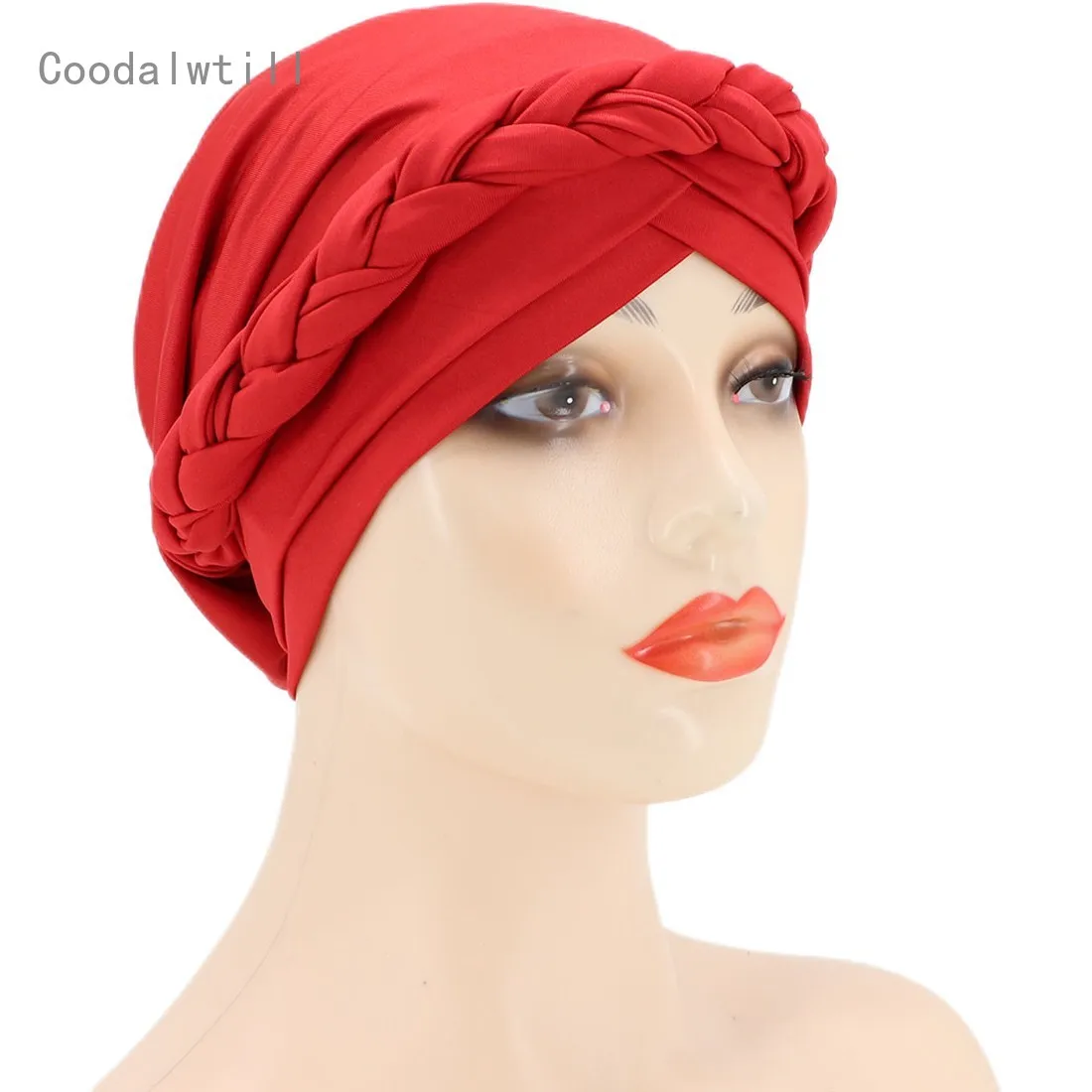 

Women Autumn Winter Knot Bandana Turban Resuable Foldable Bonnet Hat Night Cap Sleep Head Cover Solid Color Headwrap Headscarf