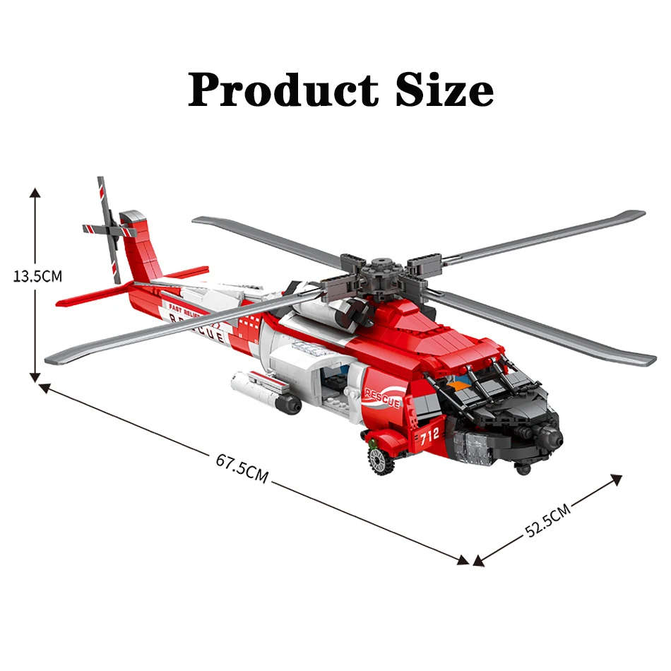

1137pcs Military Fighter Helicopter Building Blocks City Police Airplane Technical Aircraft Figures Bricks Toys for Boys