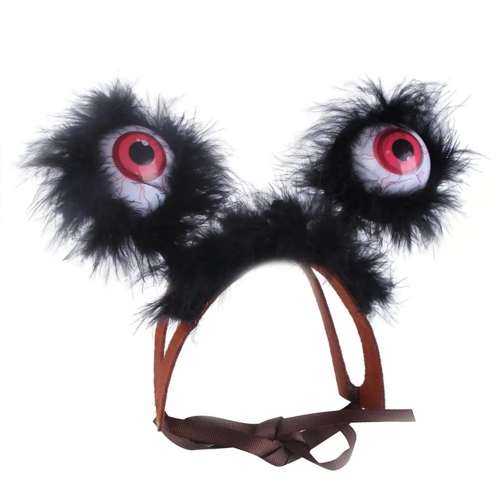

Plush Big Eyeball Pets Headgear Led Flashing Halloween Pet Headwear Fancy Dress Decoration Props Dog Cat Cosplay Headdress