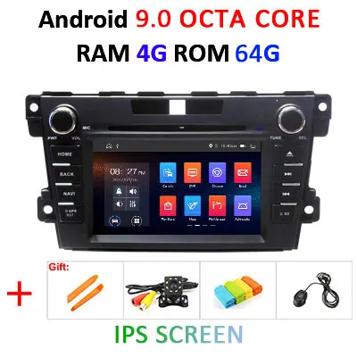 Ips 4G 64G Android 9,0 DSP AV выход 2 DIN DVD плеер для mazda CX-7 CX 7 CX7 2008-2009 навигация gps радио мультимедиа аудио - Цвет: 9.0 4G 64G