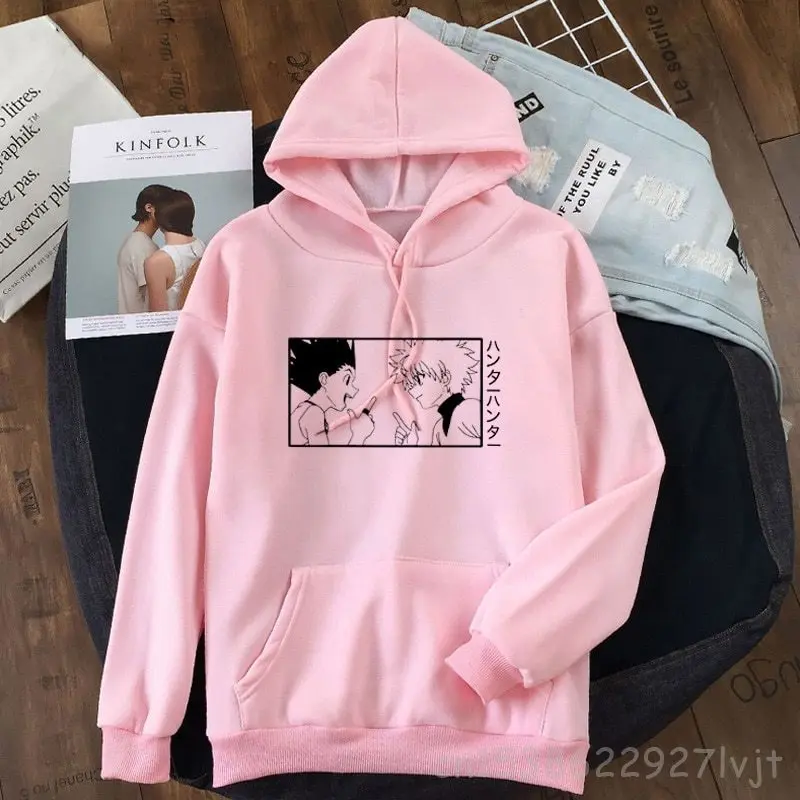 Японские толстовки с капюшоном Hunter X для девочек-подростков Женский свитшот в
