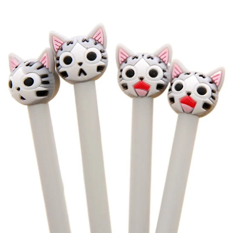 20 Pcs Wholsesale Kawaii Cartoon Cat Gel Pens Set Office Accessories Kawaii School Supplies