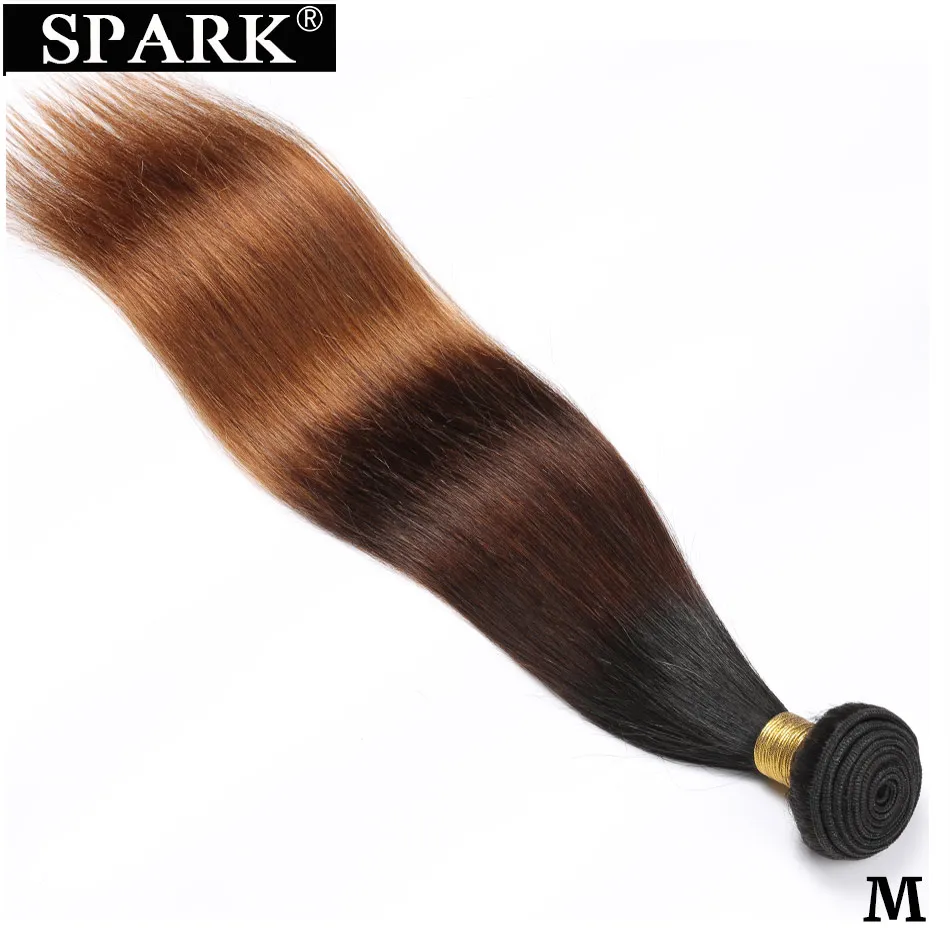 Spark 1B/4/30& 1B/4/27 эффектом деграде(переход от темного к бразильские прямые волосы 1/3/4 шт. Волосы remy пучки волос плетение Пряди человеческих волос для наращивания Инструменты для завивки волос