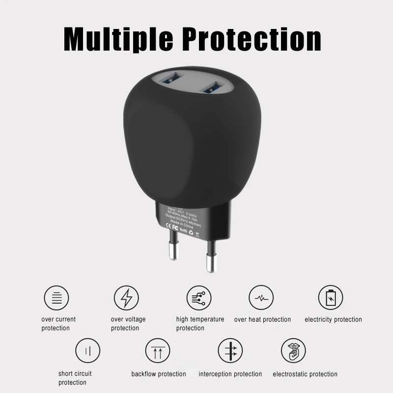 PUJIMAX 5V2. 1A светодиодный сенсорный контроль умное дорожное зарядочное устройство