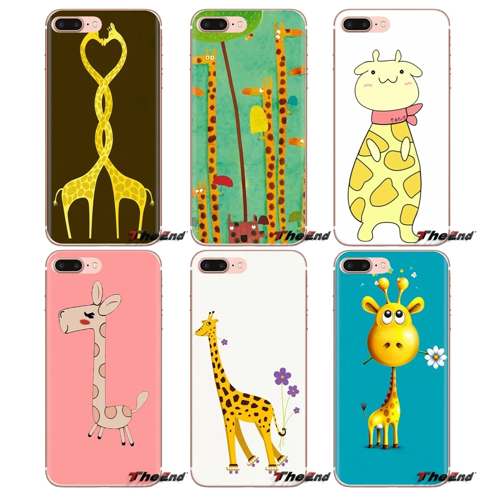 Желтый мультфильм Жираф шаблон Силиконовый чехол для LG Spirit Motorola Moto X4 E4 E5 G5 G5S G6 Z Z2 Z3
