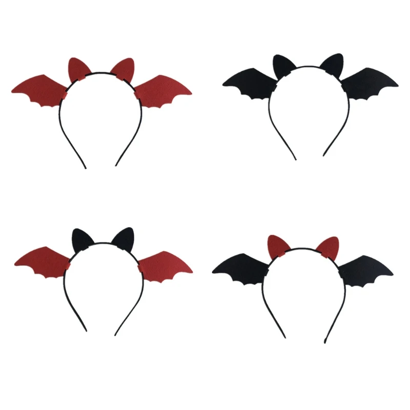 

Halloween Bat Wing Headband Devil Bat Hair Bands Non Slip Headpiece Photo Props Fancy Dress Cosplay Accessories
