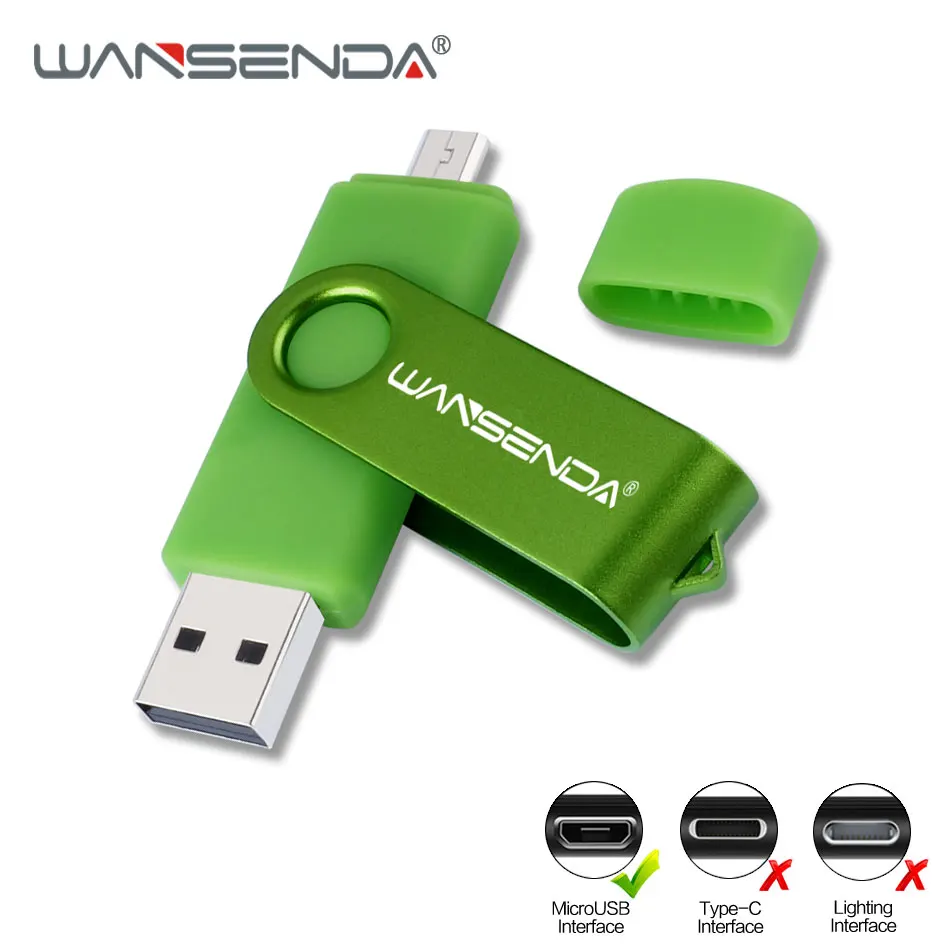 WANSENDA металлический USB флеш накопитель 256 ГБ 128 64 32 16 2 0 дюймов|USB флэш-накопители| |