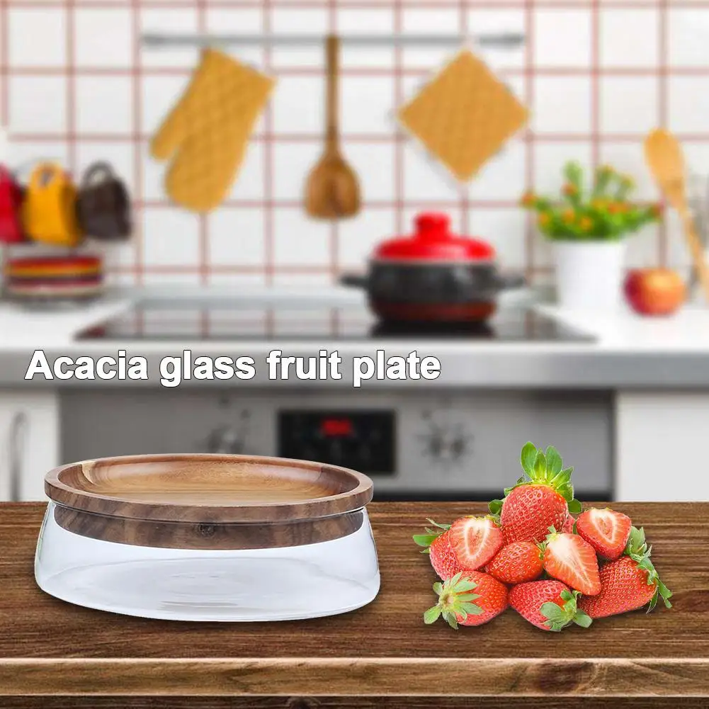 Новый контейнер для хранения фруктовых орехов двухслойный конфет стеклянный