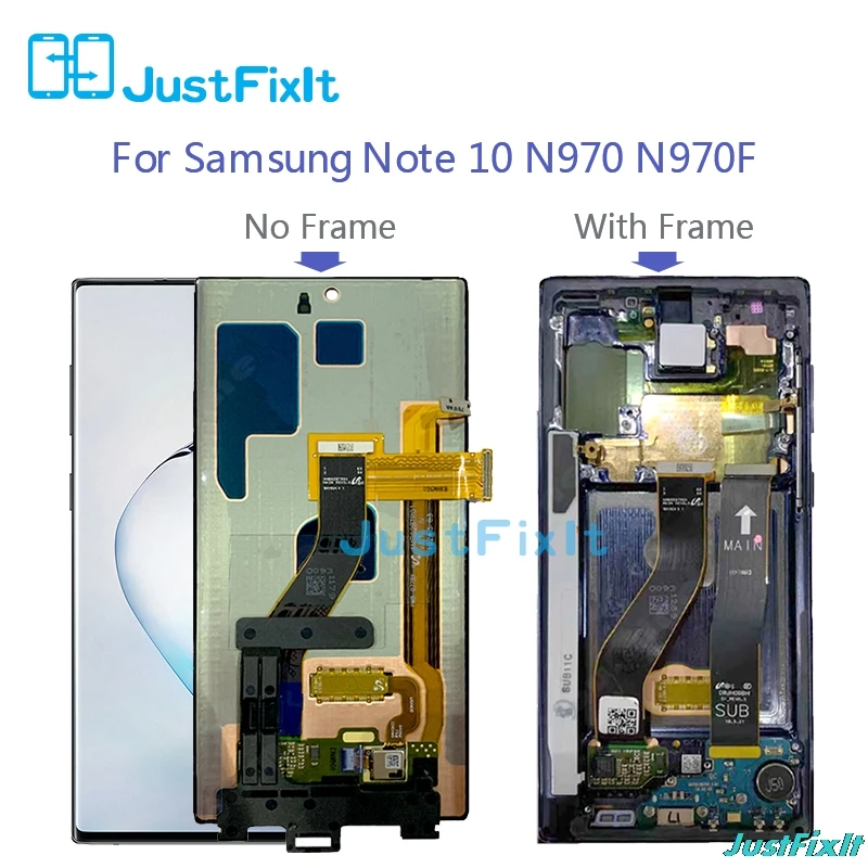 

Original Super amoled For Samsung Galaxy Note 10 Lcd with Frame Display Touch Screen Digitizer Assembly Note10 N970F N9700 N970