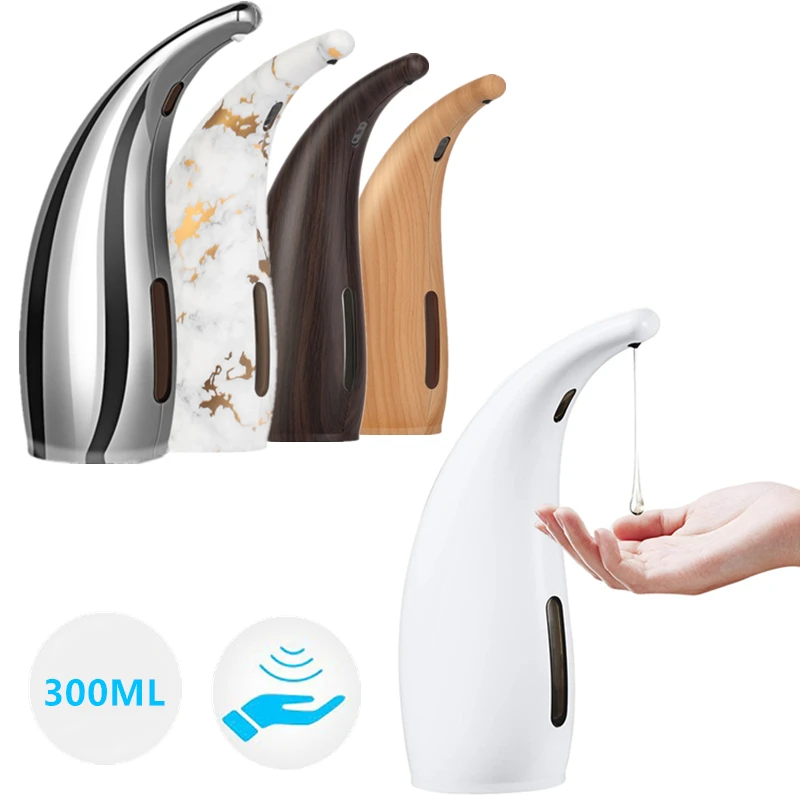 Dispensador autom&aacute;tico de jab&oacute;n l&iacute;quido para ba&ntilde;o, dispositivo con Sensor inteligente infrarrojo, sin contacto, para cocina y champ&uacute;, 300ML-0