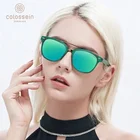 COLOSSEIN солнцезащитные очки женские новая мода солнцезащитные очки круглые зеркала бренд дизайнер ретро мужчины открытый UV400