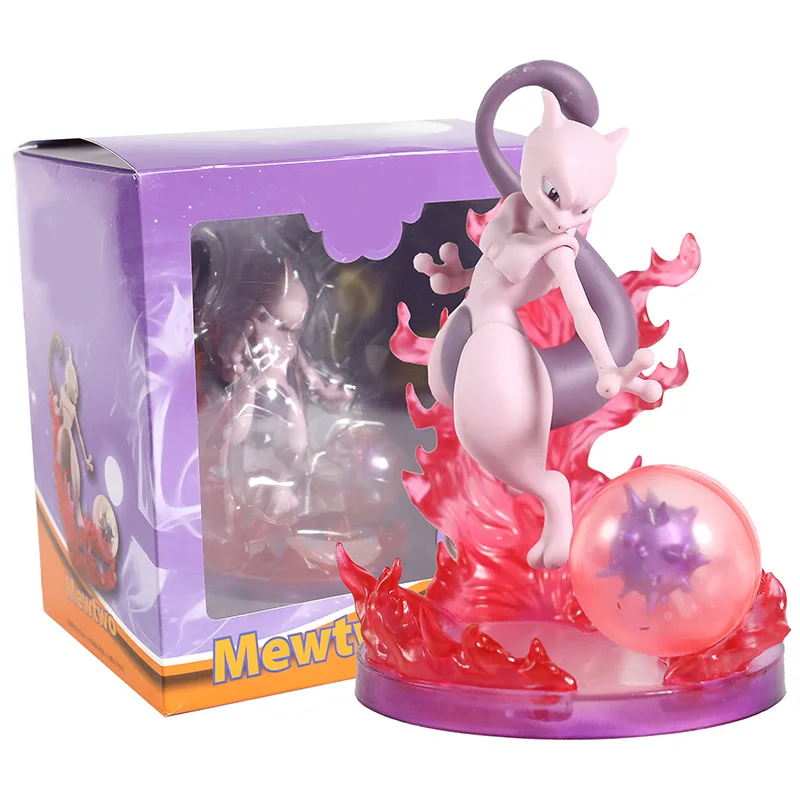 Mewtwo box Аниме монстр Mewtwo Gengar Charizard фигурка из ПВХ в Фигурки игрушки коллекторы рождественские подарки для друзей подарок - Цвет: Mewtwo box