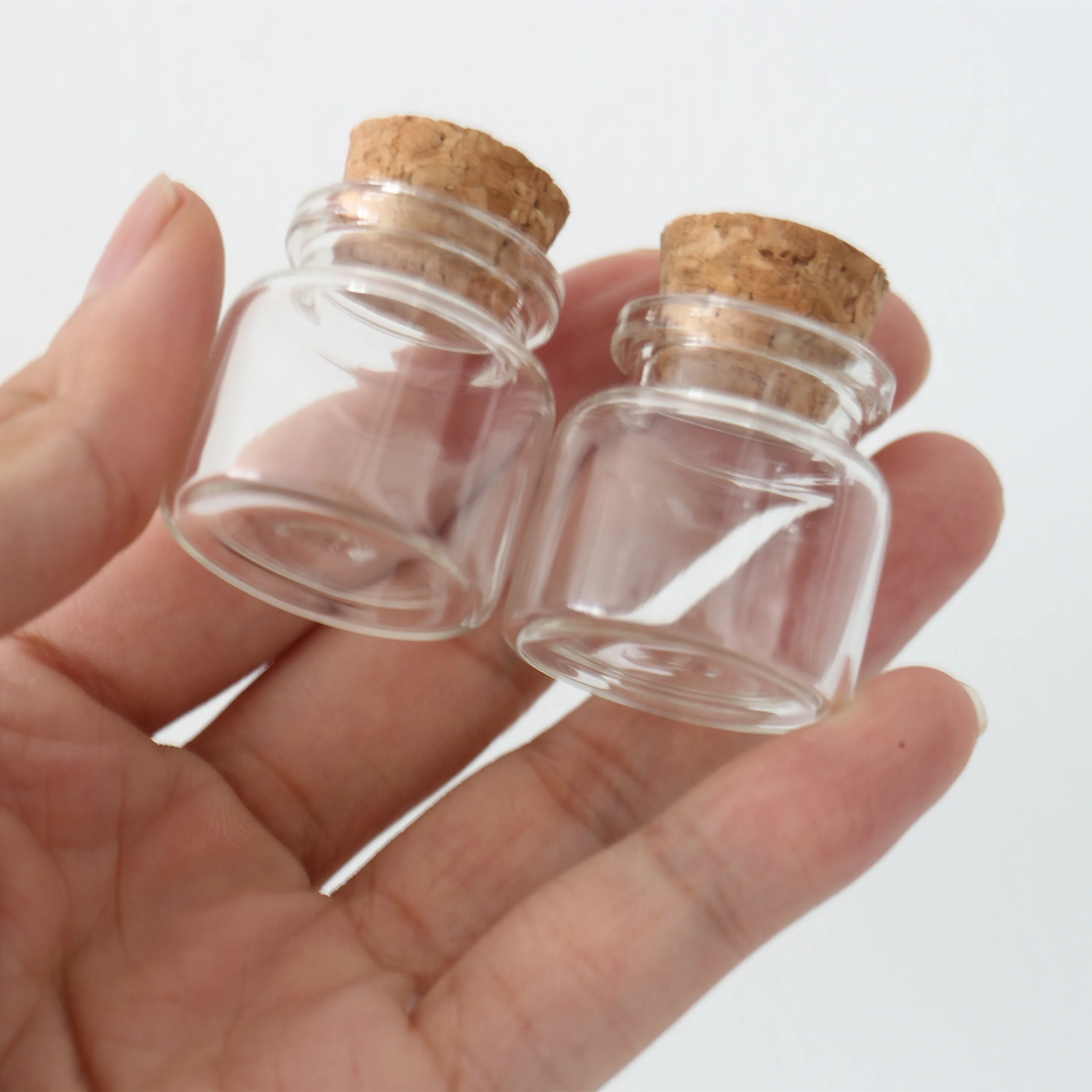 

24pcs/Lot 30*30mm 10ml Glass Bottle Stopper Corks Glass Jars Mini Containe DIY Crafts Tiny Transparent Empty small vial Bottle