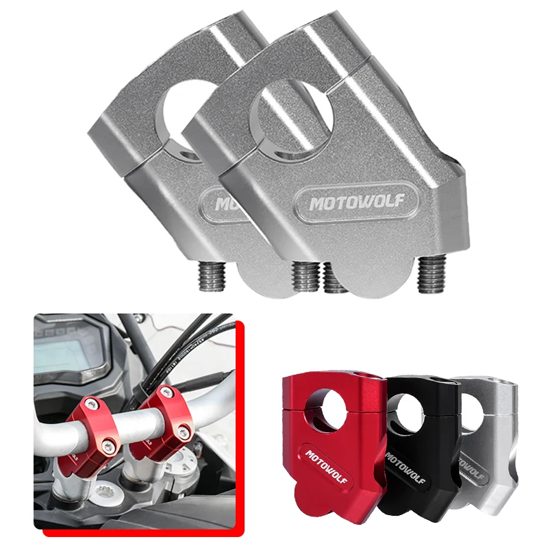 

For SUZUKI DL650 V-Strom 650 DL 650 VStrom 650 VStrom650 Motorcycle Handlebar Riser Bar Mount Handle Clamp Red Silver Black