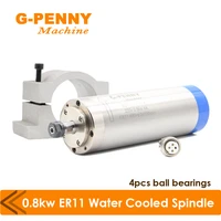 g penny 800w cnc spindle motor 0 8kw water cooling cooled spindle 24000rpm 65x195mm 65mm bracket clamp on cnc milling machine
