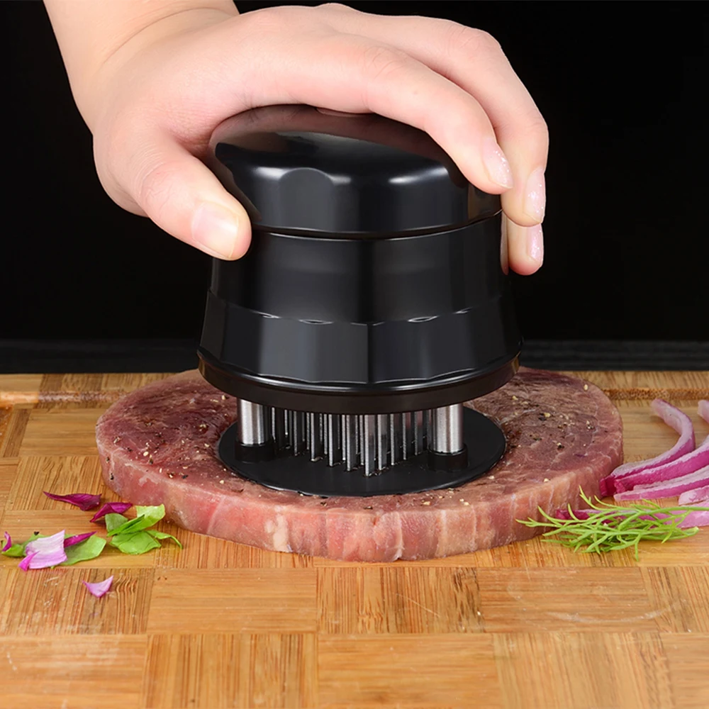 

Профессиональная игла для мяса Tenderizer с 56 лезвиями из нержавеющей стали кухонные инструменты для готовки нежный молоток для мяса для говяжь...