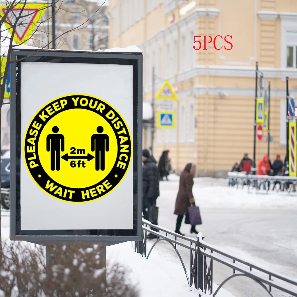 5 шт. наклейки для пола на расстояния до 6 футов 30x30 см | Дом и сад