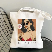 sexy cute lady girl fashion 2021 new shoulder canvas chic casual ins large student book shopper street handbag wallet women bag