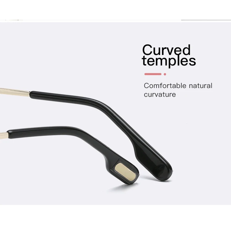 

2021 fashion candy color gradient sunglasses ladies fashion trimming lens metal curved temple sunglasses female UV400