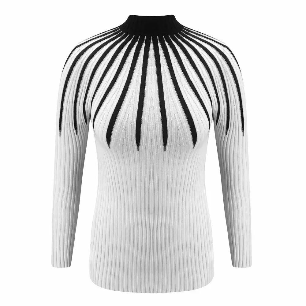 

Fashion New Women Turtleneck Sweater Long Sleeve Slim Fit Casual Clothing Autumn Winter Knitted Tops Sweaters