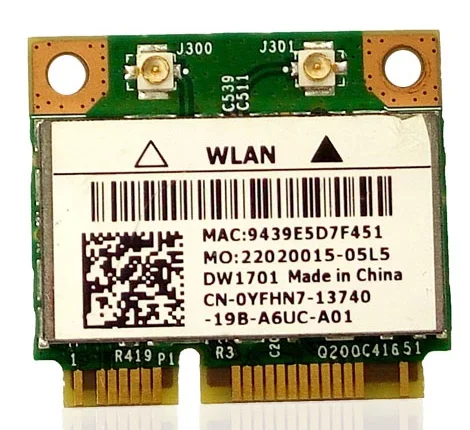 ,   Dell DW1701  Broadcom BCM94313HMGB BCM2070 BCM4313 Half Mini PCI-E BT    Bluetooth 3, 0