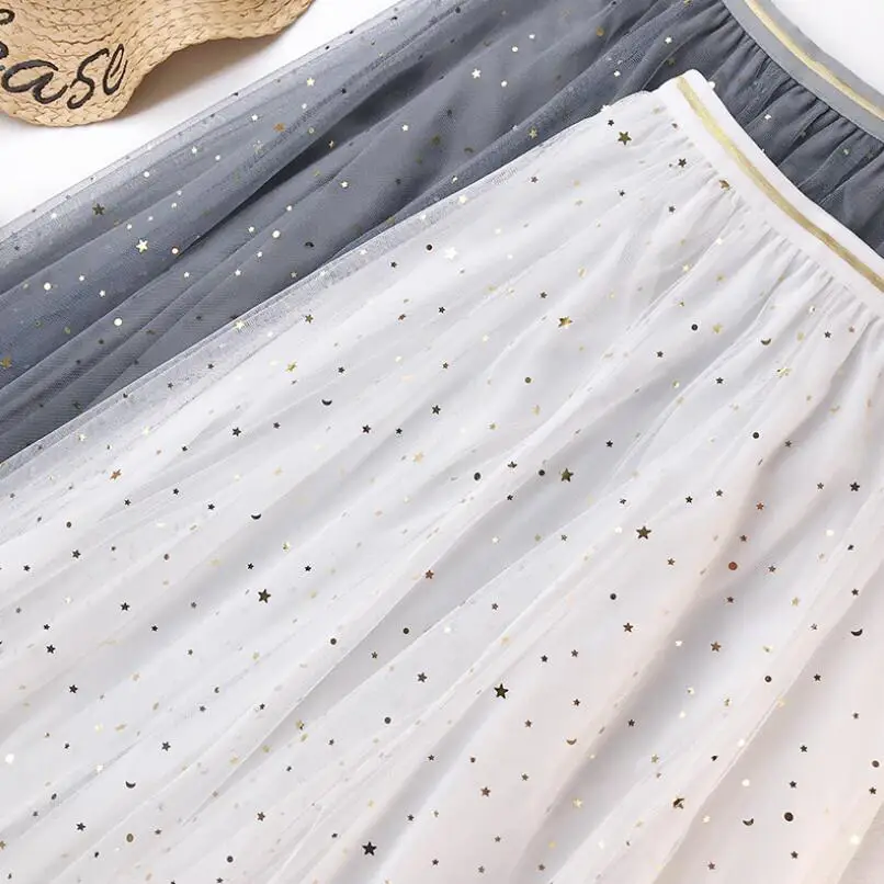 

Skirts Womens Elegant Women Long Midi Skirt Pink Black Beige Gray Korean Sequined Ladies High Waist Skirt Female Clothes JW9021