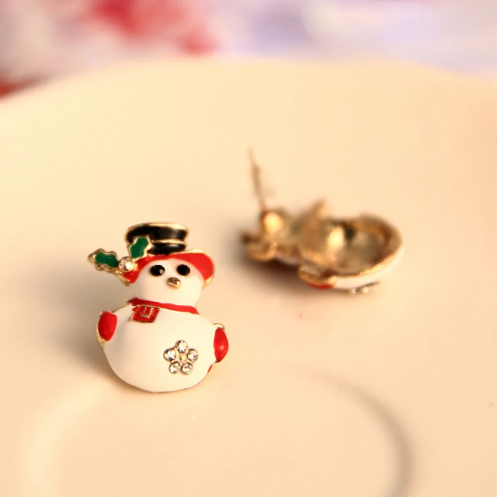 2019 Новые горячие рождественские серьги Снеговики в европейском и американском