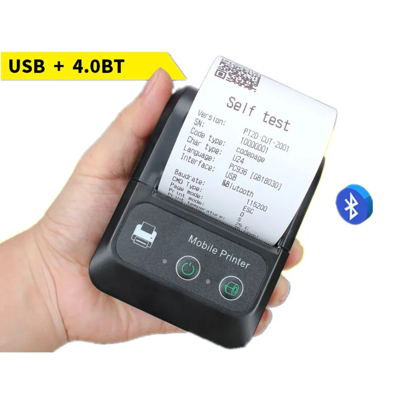 Портативный беспроводной мини-термопринтер Bluetooth 58 мм | Компьютеры и офис