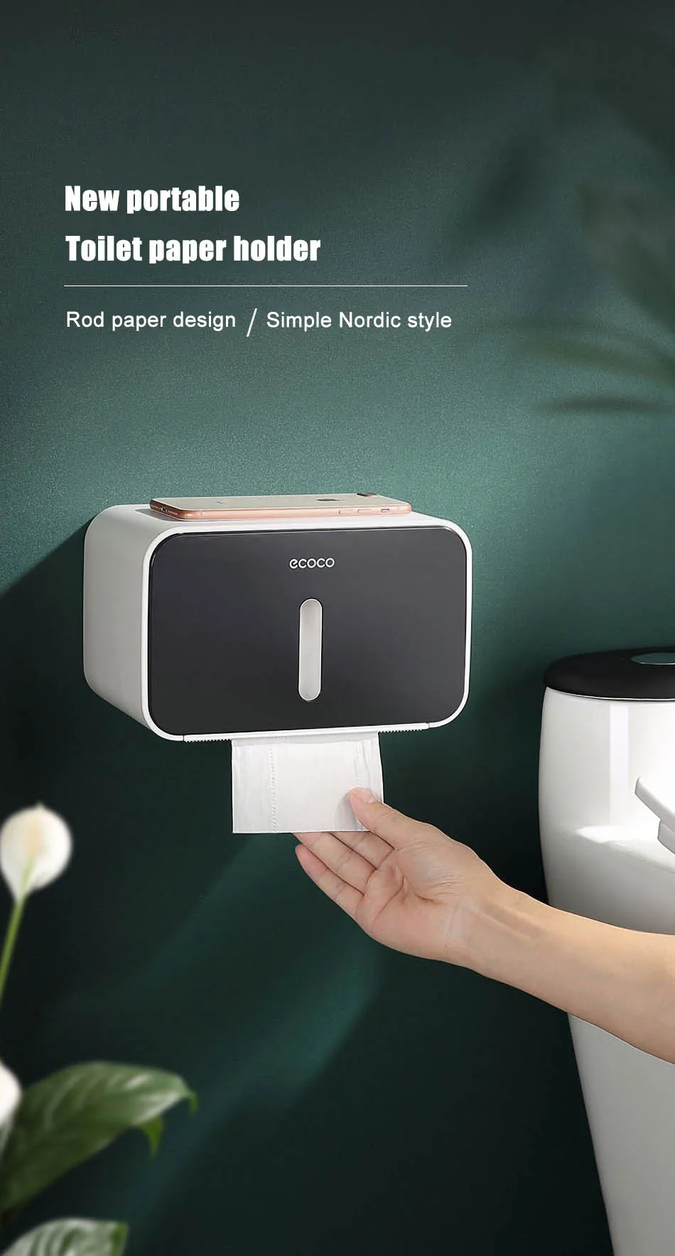 GUNOT портативный держатель для туалетной бумаги креативный складываемый крючок коробка для салфеток настенное крепление полка для хранения ванной комнаты домашний туалет держатель рулона