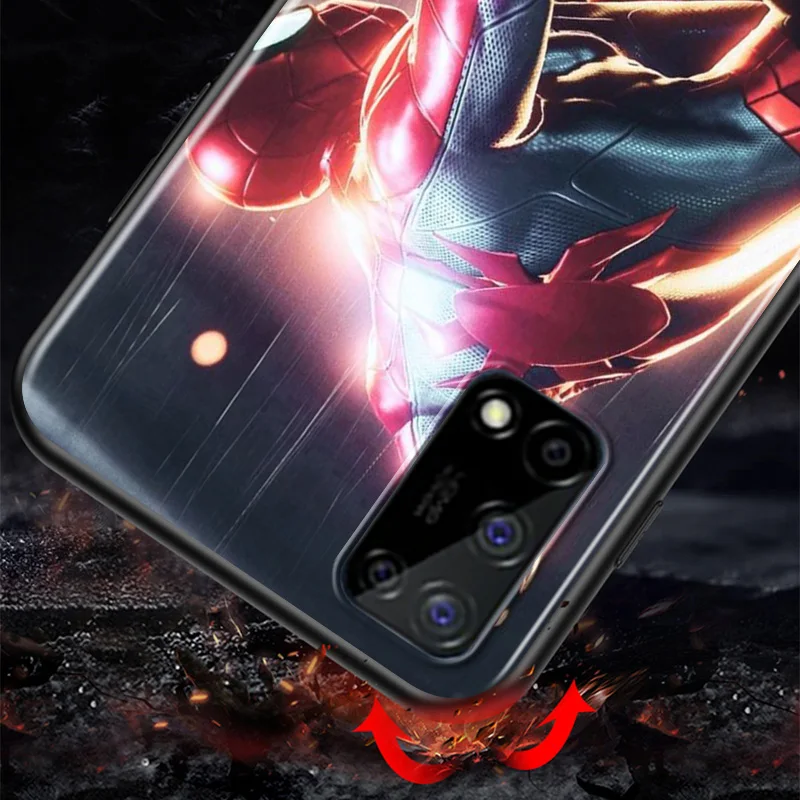 

Marvel Avengers Spider Man Super Hero For Huawei Honor X10 10X 10i 10 9C 9S 9A 9i 9N 9X Pro 9 Lite TPU Silicone Black Phone Case