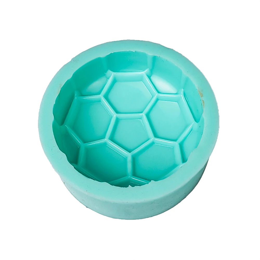 2D Футбол футбол шаровидным Форма лампы в форме свечи мыло силиконовые формы DIY