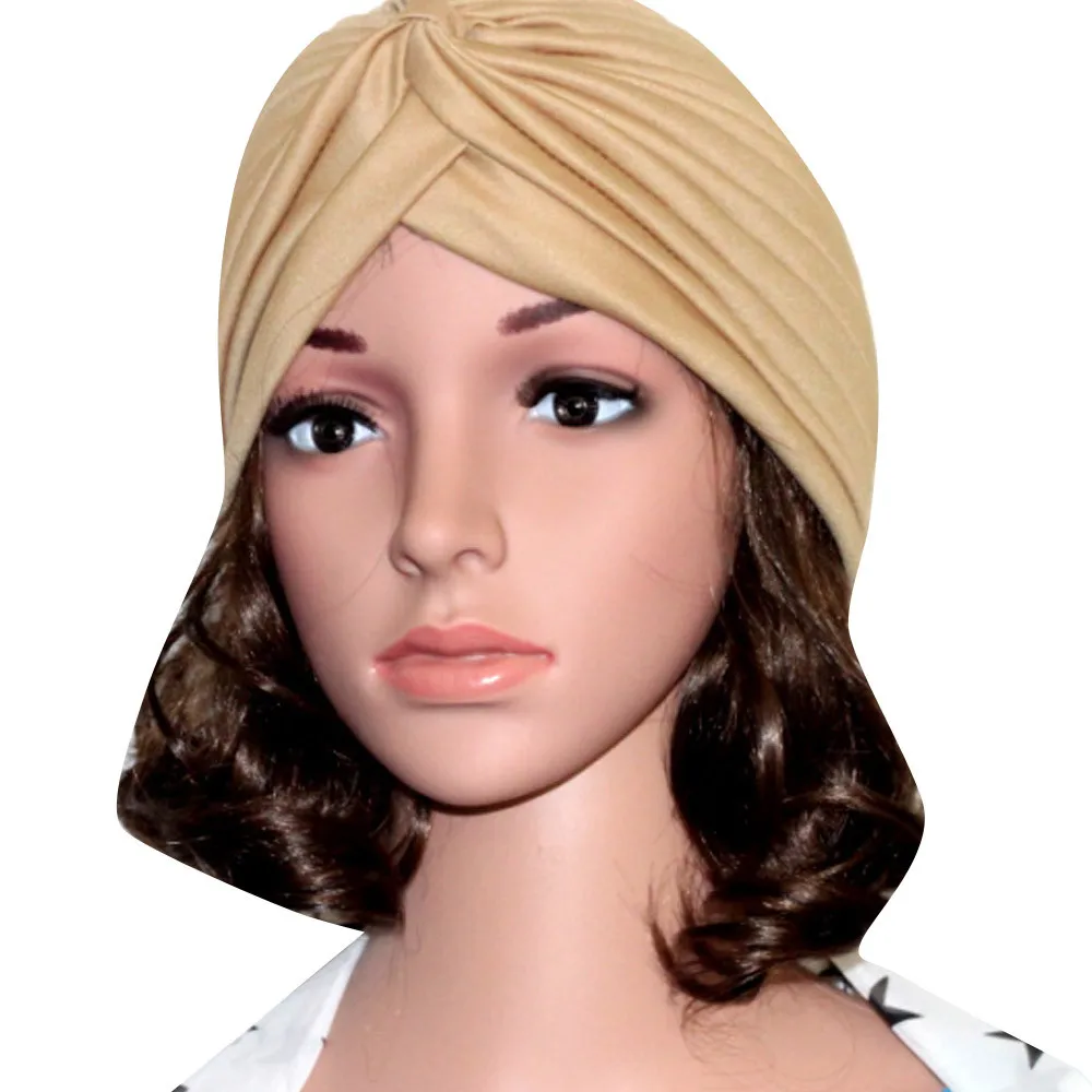 Лента для волос при занятиях йогой одноцветная многофункциональная Шапка тюрбан