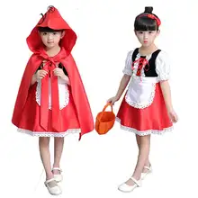 2020 Little Red Riding Hood Cosplay costume for kids dress Halloween Carnival Fantasia Party girls Fancy Dress children party