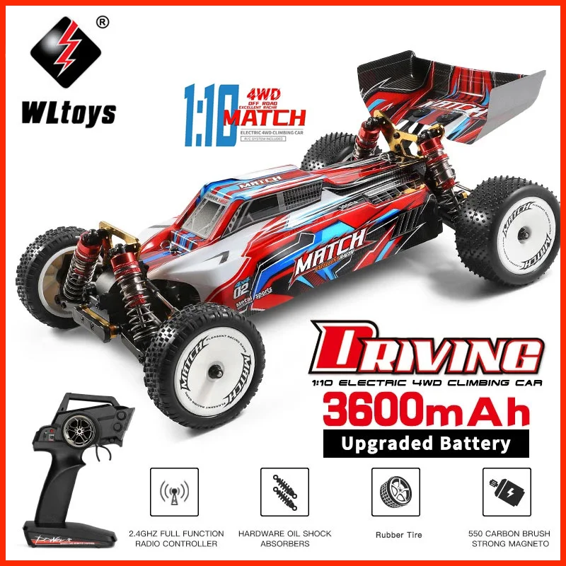 

WLtoys 104001 124019 Rc Car Competition 60KM/H Metal Chassis 4WD Electric High Speed Drift Car Remote Control Toys For Children