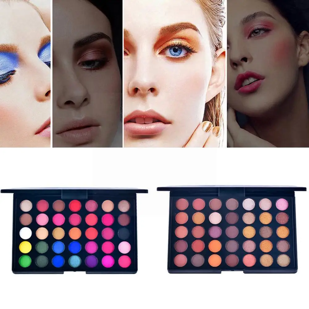 

1piece 35 Color Eyeshadow Palette Colorful Shadows Matte Highlighter Shadow Shimmer Glitter Pallete Pigment Palett Make Up D5q3