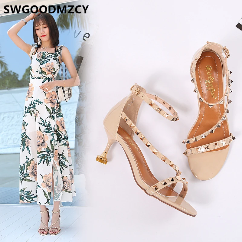 Summer Sandals Open Toe Heels Sexy Wedding Luxury Shoes Women Designers Ladies Sandalias Romanas Mujer | Обувь
