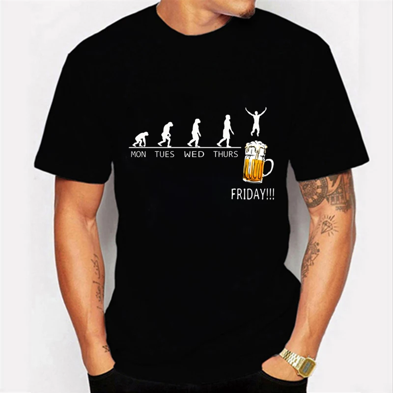

Fun Friday Oktoberfest New Graphic T-shirt Print Casual Loose Short Sleeve Trendy Harajuku Streetwear Regalo Hombre