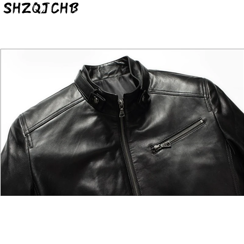 

JCHB 2021 Genuine Leather Jackets Black Sheepskin Leather Jacket Men Coat High Quality Autumn Winter Mens Leather Jackets FYY57