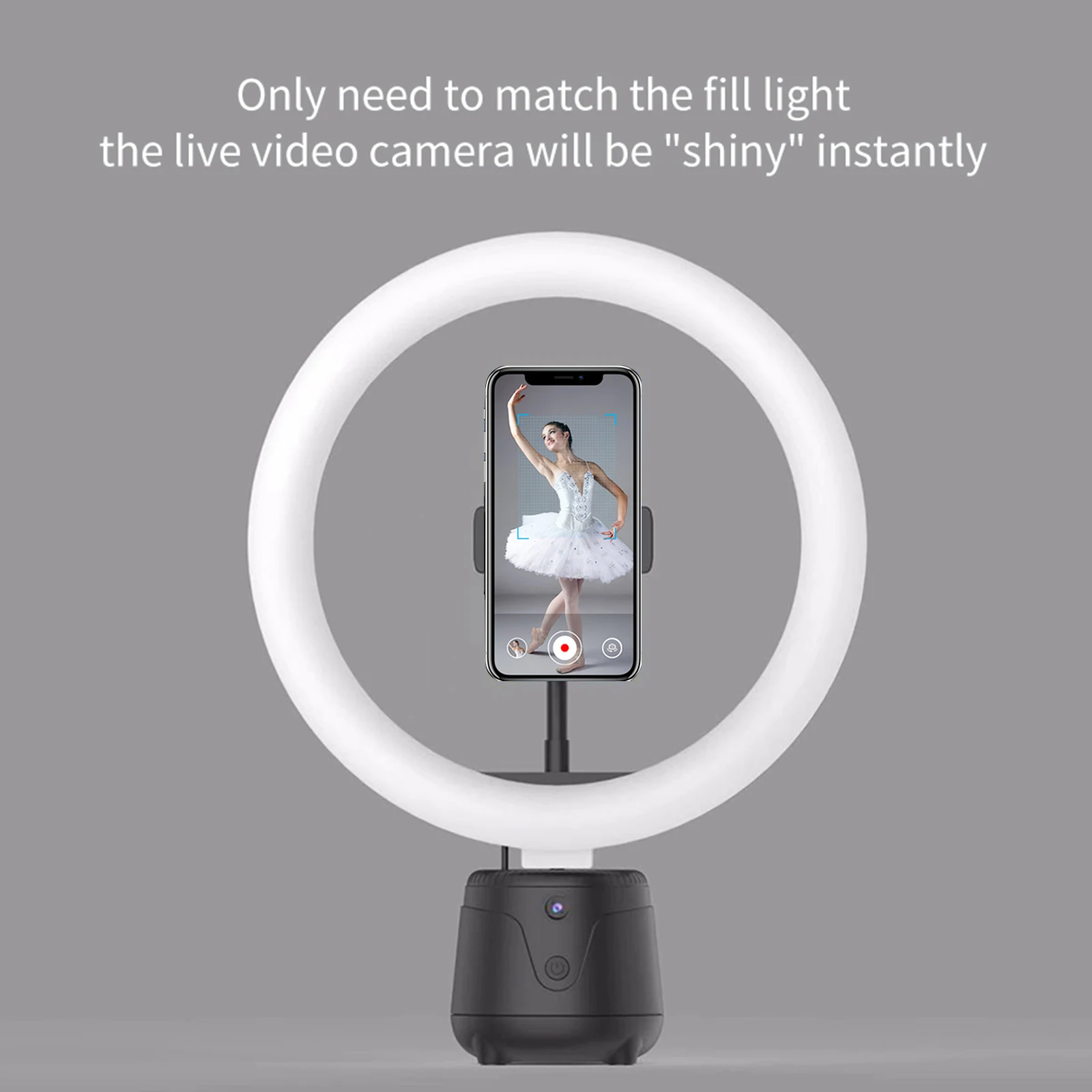 

360 Rotation AI Automatic Object Tracking Smart Shooting Phone Holder Gimbal Selfie Stick Tripod with light for Photo Vlog Live