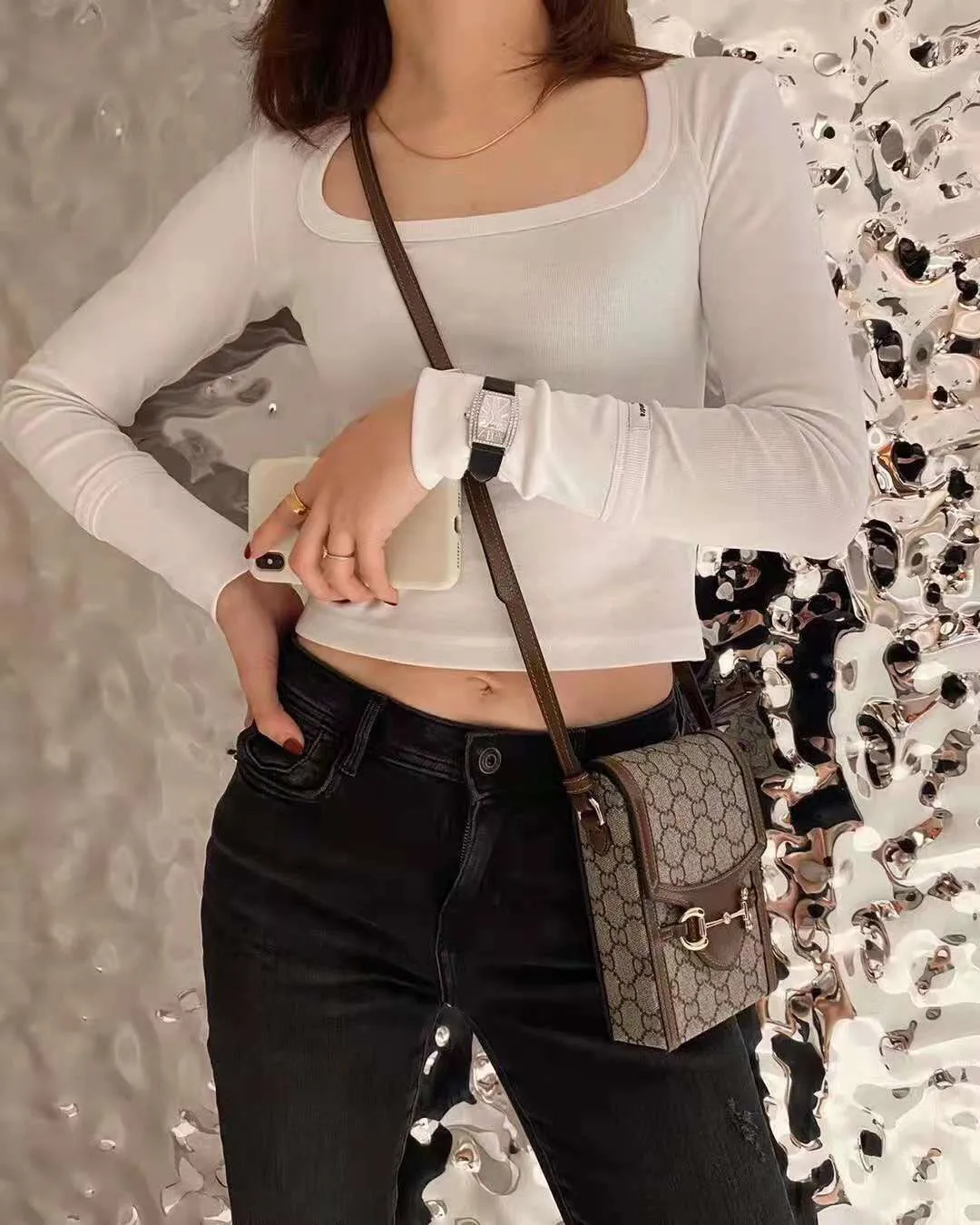 

Luxury brand women's mobile phone bag version high capacity Messenger Bag Girl Korean fashion women's shoulder bag